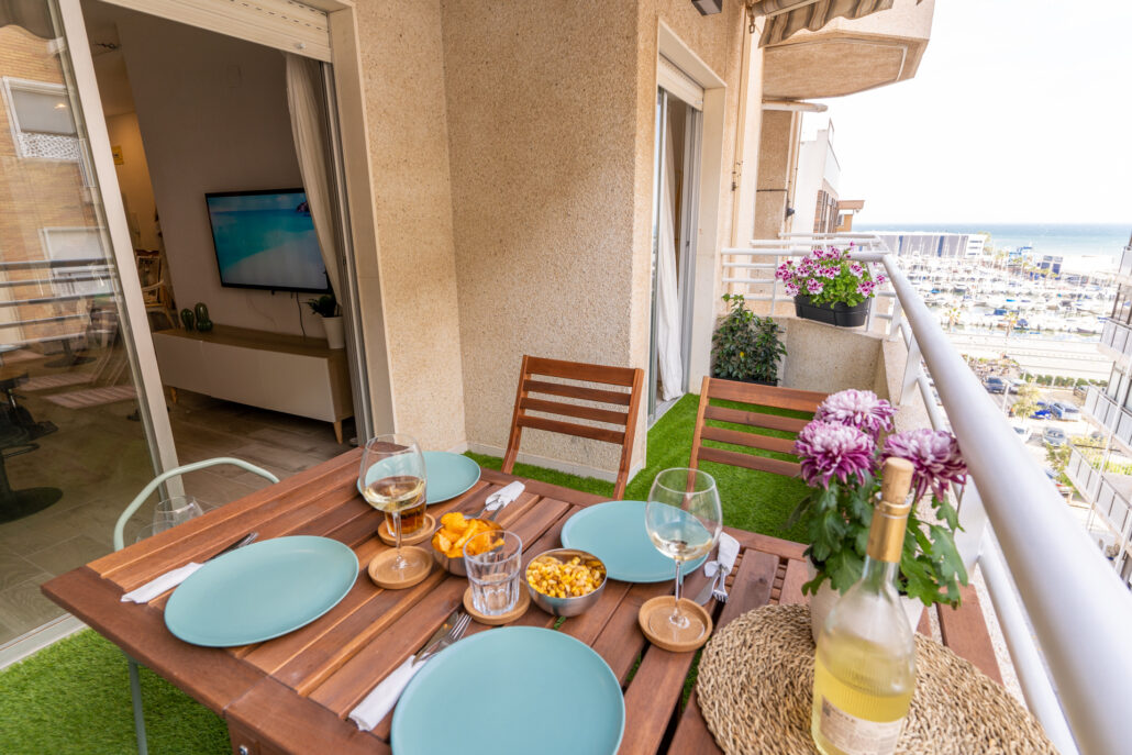 Vistas de la terraza de este apartamento airbnb